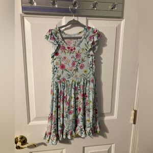 Posh Peanut Floral Twirl  Dress 5T-6T